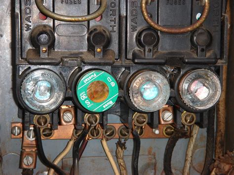 old electrical fuse box